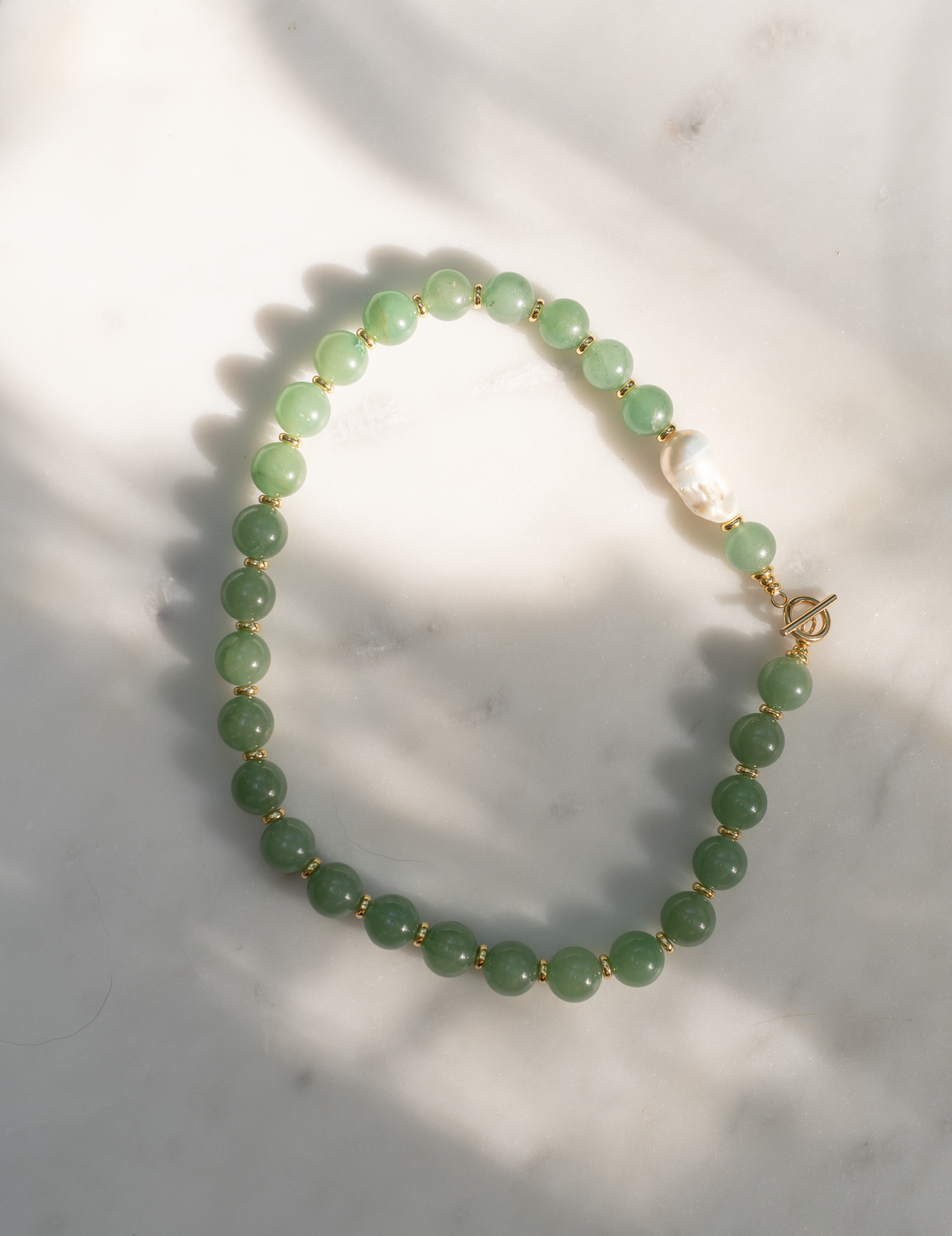 Chunky Gemstone & Baroque Pearl Necklace